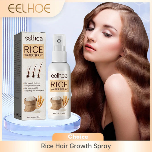 EELHOE Rice Water for Hair Growth Spray Improve Dry Damaged Hair Nourish Vitamins for Healthy Hair Regeneration Treatment Spray