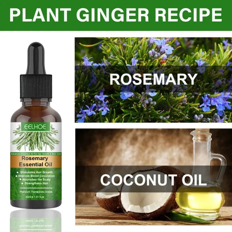 Hair Growth Serum Fast Growing Hair Care Set Essential Oil Dense Regrowth Rosemary Hair Promoting Regeneration for Women Men