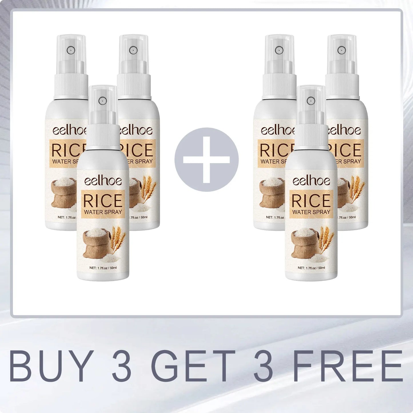 EELHOE Rice Water for Hair Growth Spray Improve Dry Damaged Hair Nourish Vitamins for Healthy Hair Regeneration Treatment Spray