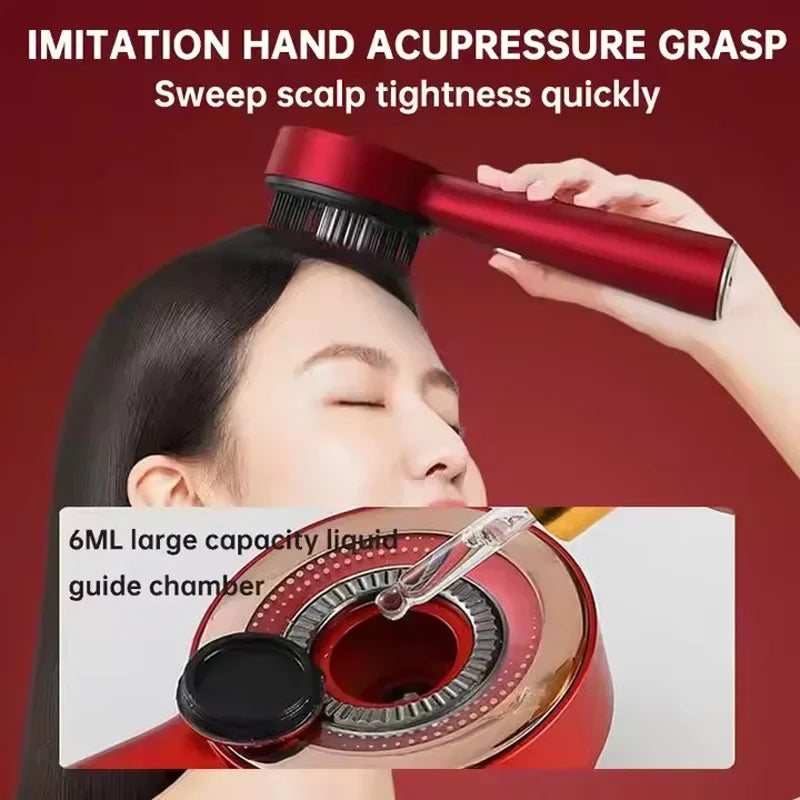 3 Modes Electric Massage Comb Portable Red Light Laser Comb for Hair Follicle Hair Follicles On The Head Essence Oil Applicator