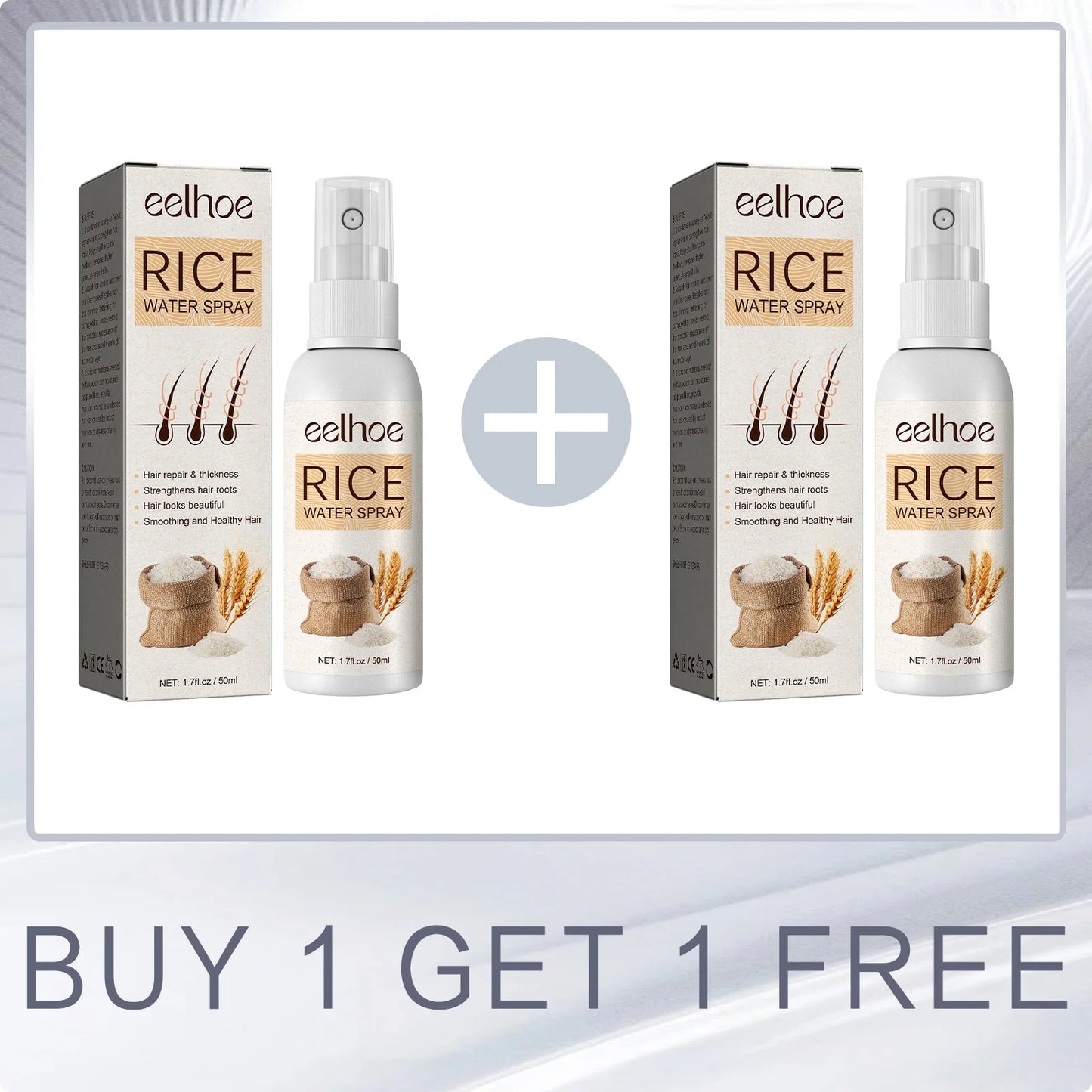 EELHOE Rice Water for Hair Growth Spray Improve Dry Damaged Hair Nourish Vitamins for Healthy Hair Regeneration Treatment Spray
