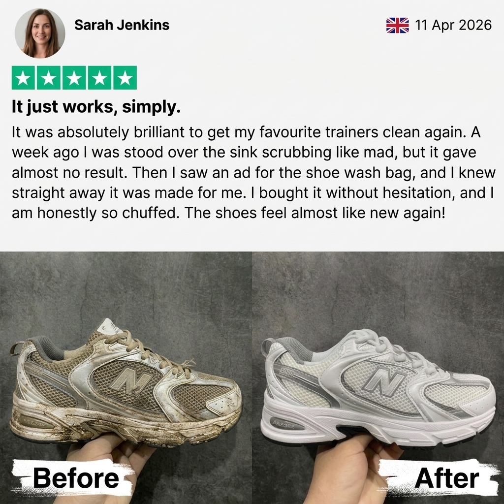 Rinsebag® — Clean Shoes in 30 Minutes. Just Zip, Wash & Done.